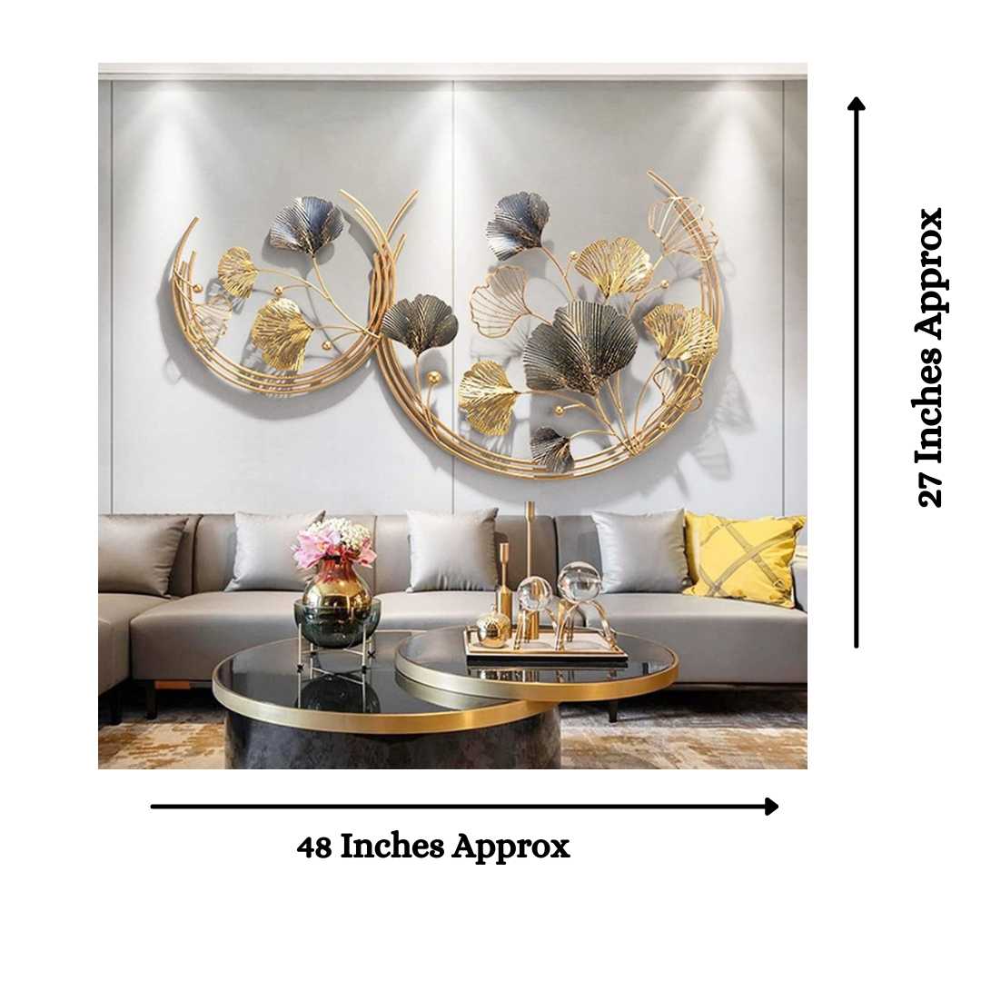 Two Moons Metal wall Art ( 48 x 27 Inches)