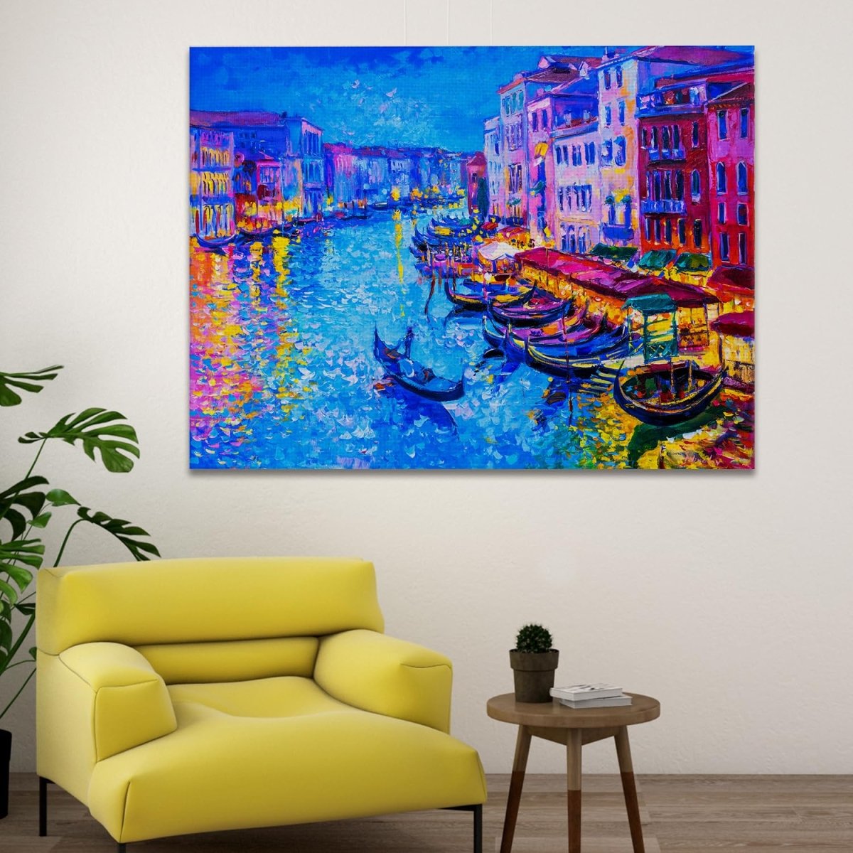 Venice at Sunset Canvas Wall Art (48 x 36 Inches)