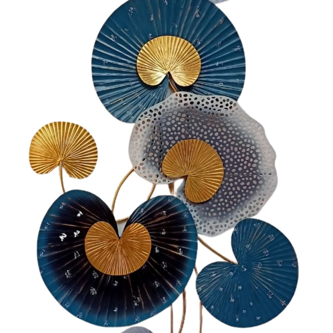 Vertical Mushroom Shaped Metallic Wall Art (48 x 22 Inches)
