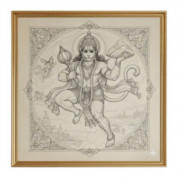 Hanuman Ji Canvas Paintings – Spiritual Wall Art Collection - Punam Metalcrafts