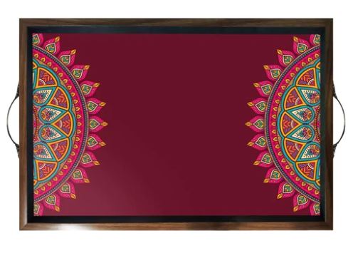 Aesthetically Printed  Designer wooden Trays for serving (Starting 12x18 Inches)