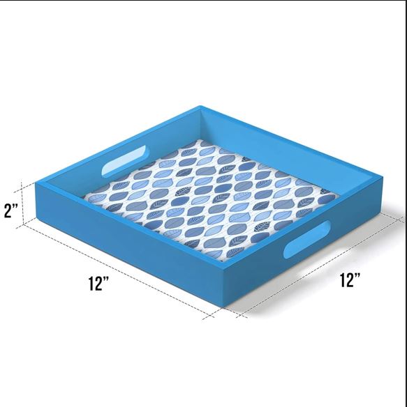 Geometrically design Printed Serving Tray (Starting 9x9 Inches)