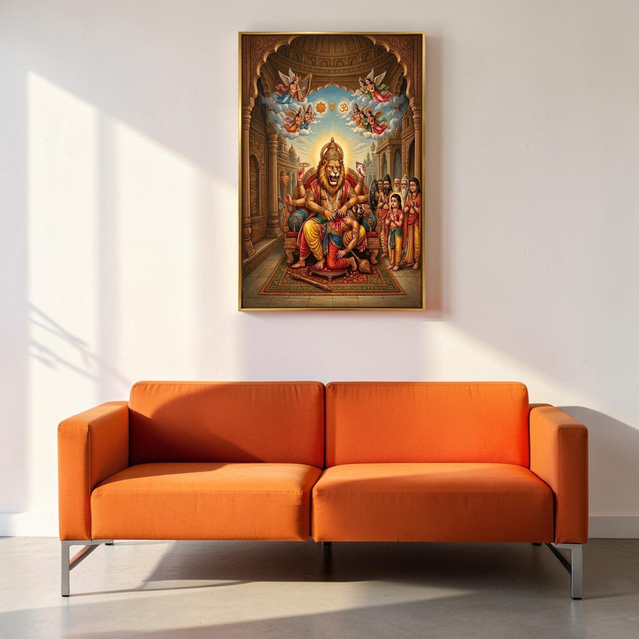 Narasimha Dev: The Divine Pillar of Protection (24 x 36 Inches)