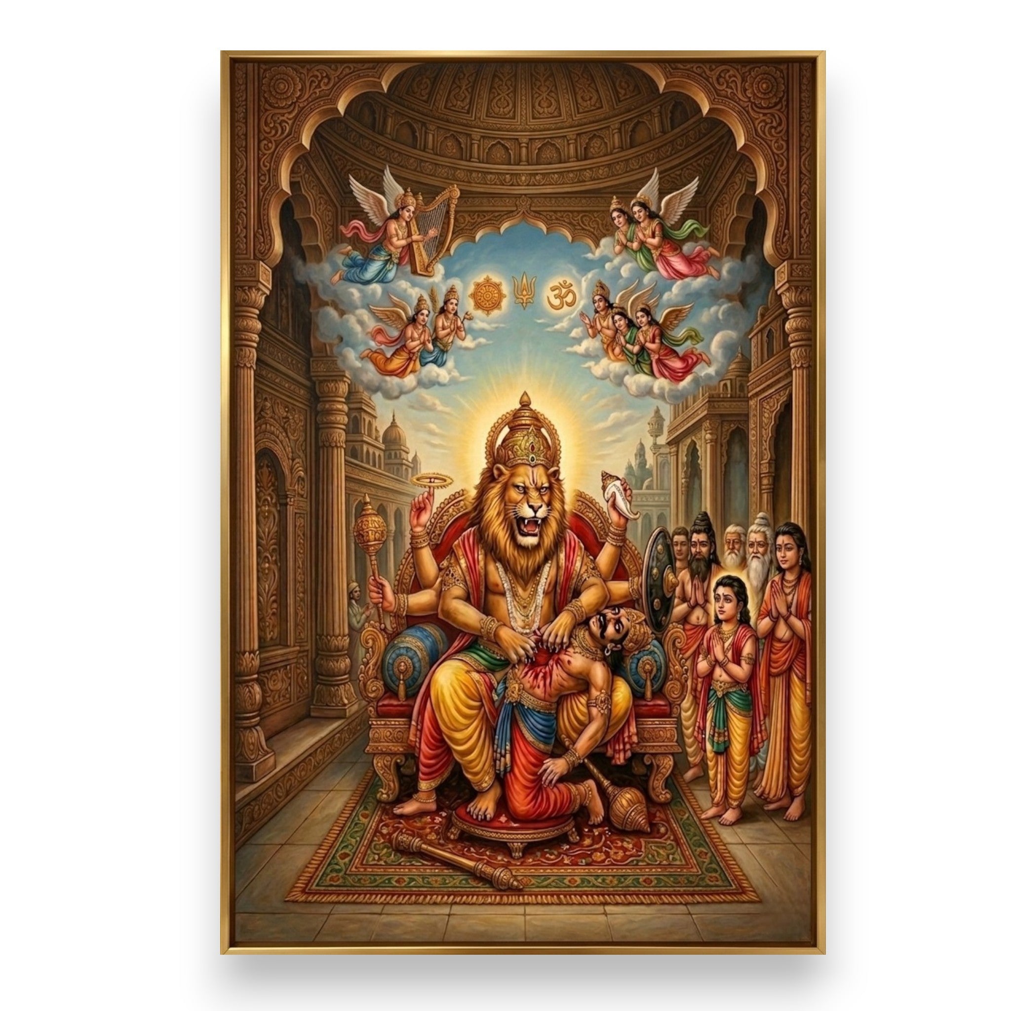 Narasimha Dev: The Divine Pillar of Protection (24 x 36 Inches)