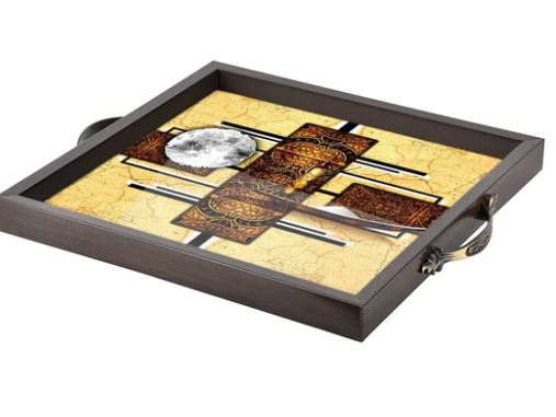 Contemporary Wooden Serving Tray (Starting 9x9 Inches)