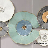 Thumbnail for Lotus Bloom Metallic Wall Hanging (48x24 Inches)