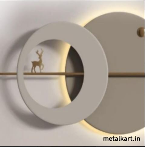 Metallic Silhouetted Stag Wall Art (39 x 20 Inches)