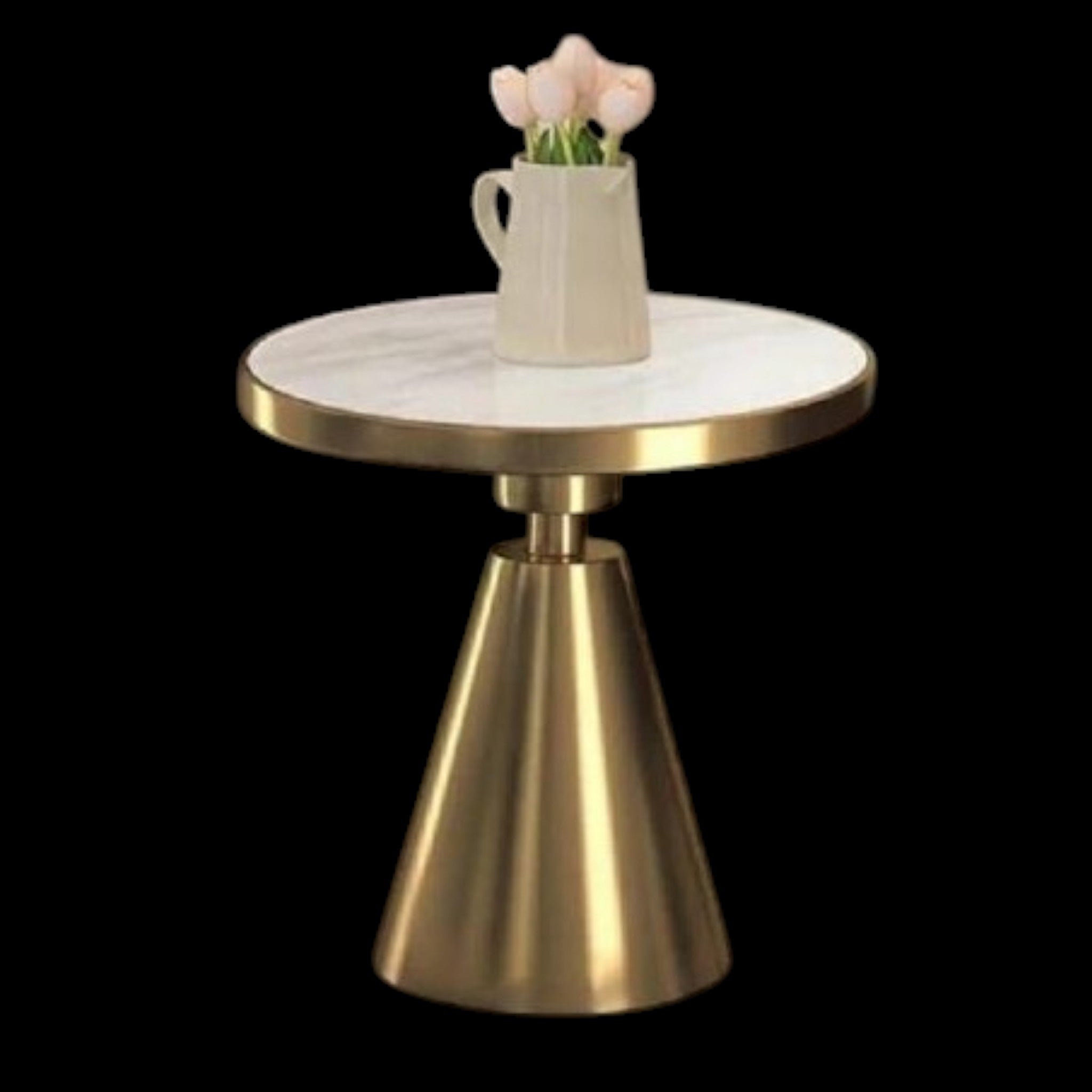 Metalkart Special The Giza' Gold Finish Accent Table