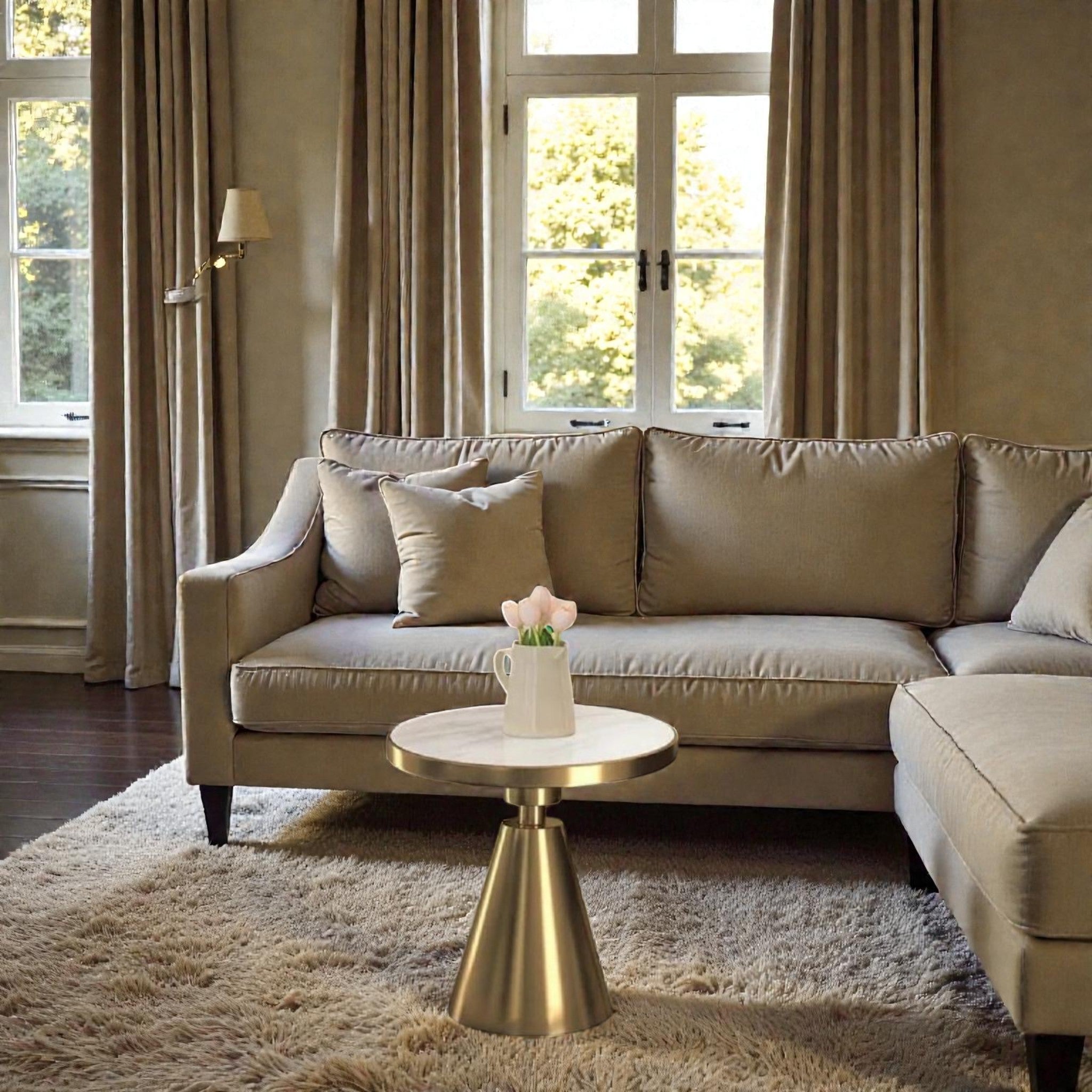 Metalkart Special The Giza' Gold Finish Accent Table