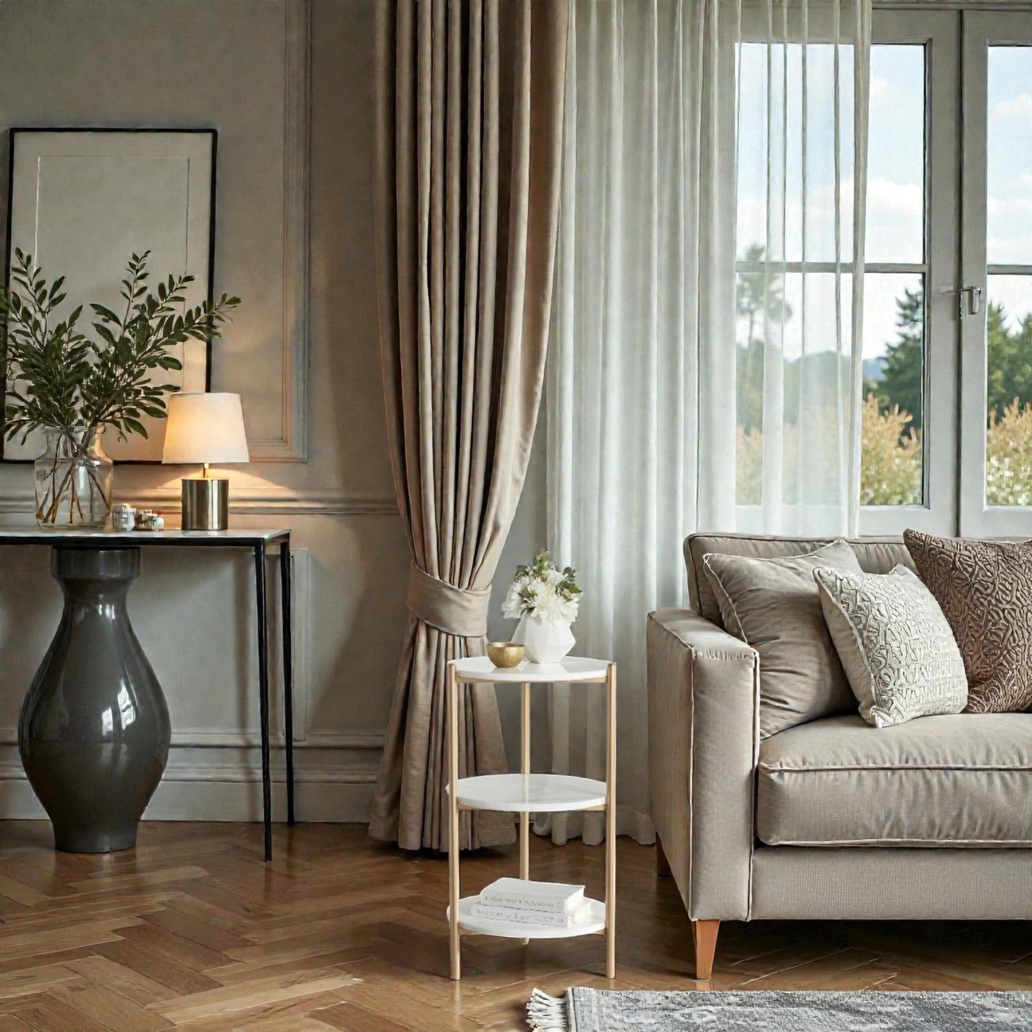 Metalkart Special The Seraphina 3-Tier Faux Side Table