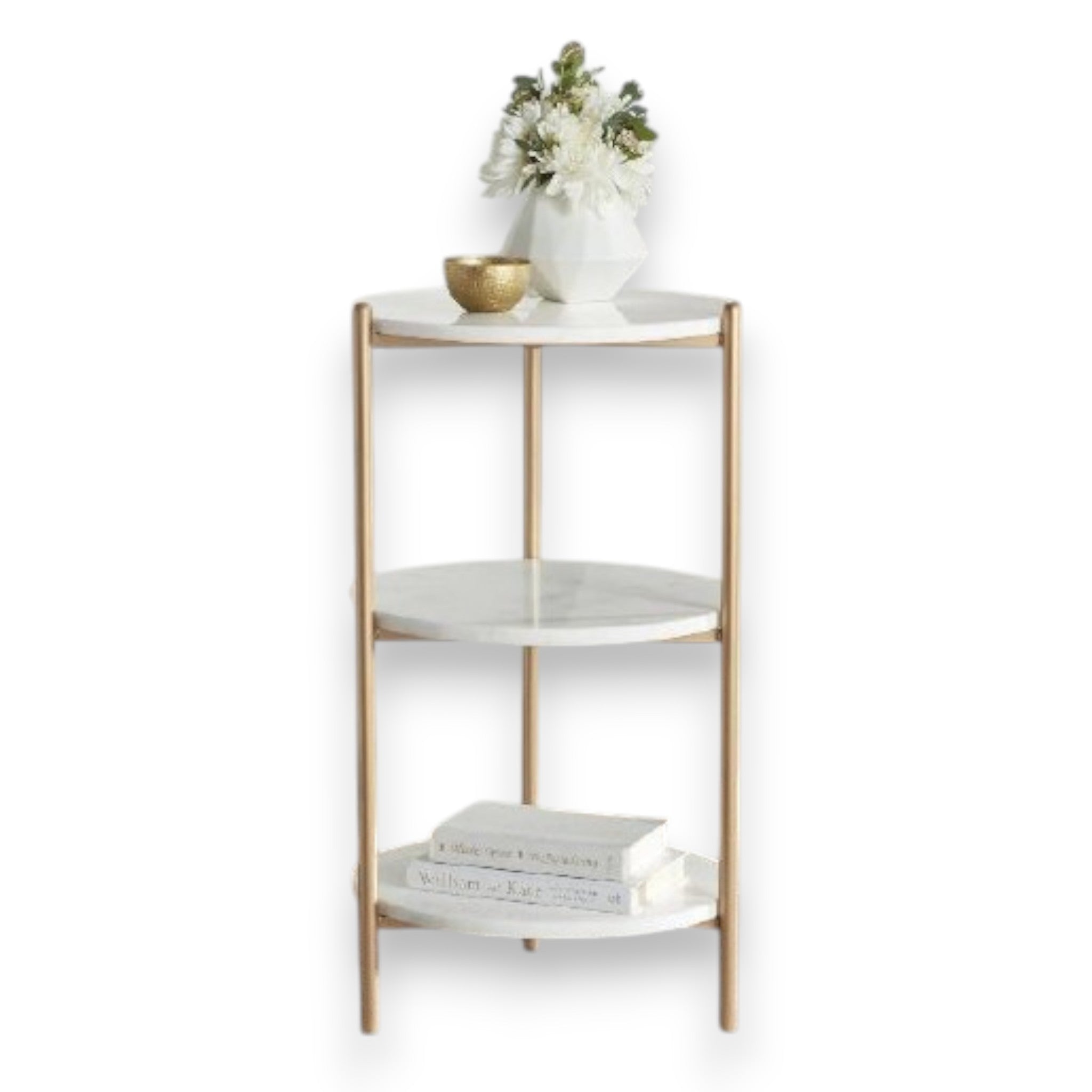 Metalkart Special The Seraphina 3-Tier Faux Side Table