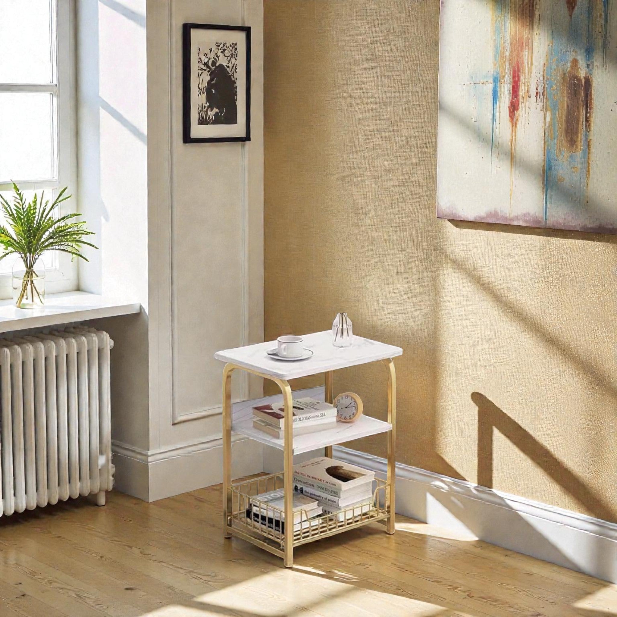 Metalkart Special The Gilded Book Nook 3-Shelf Organizer