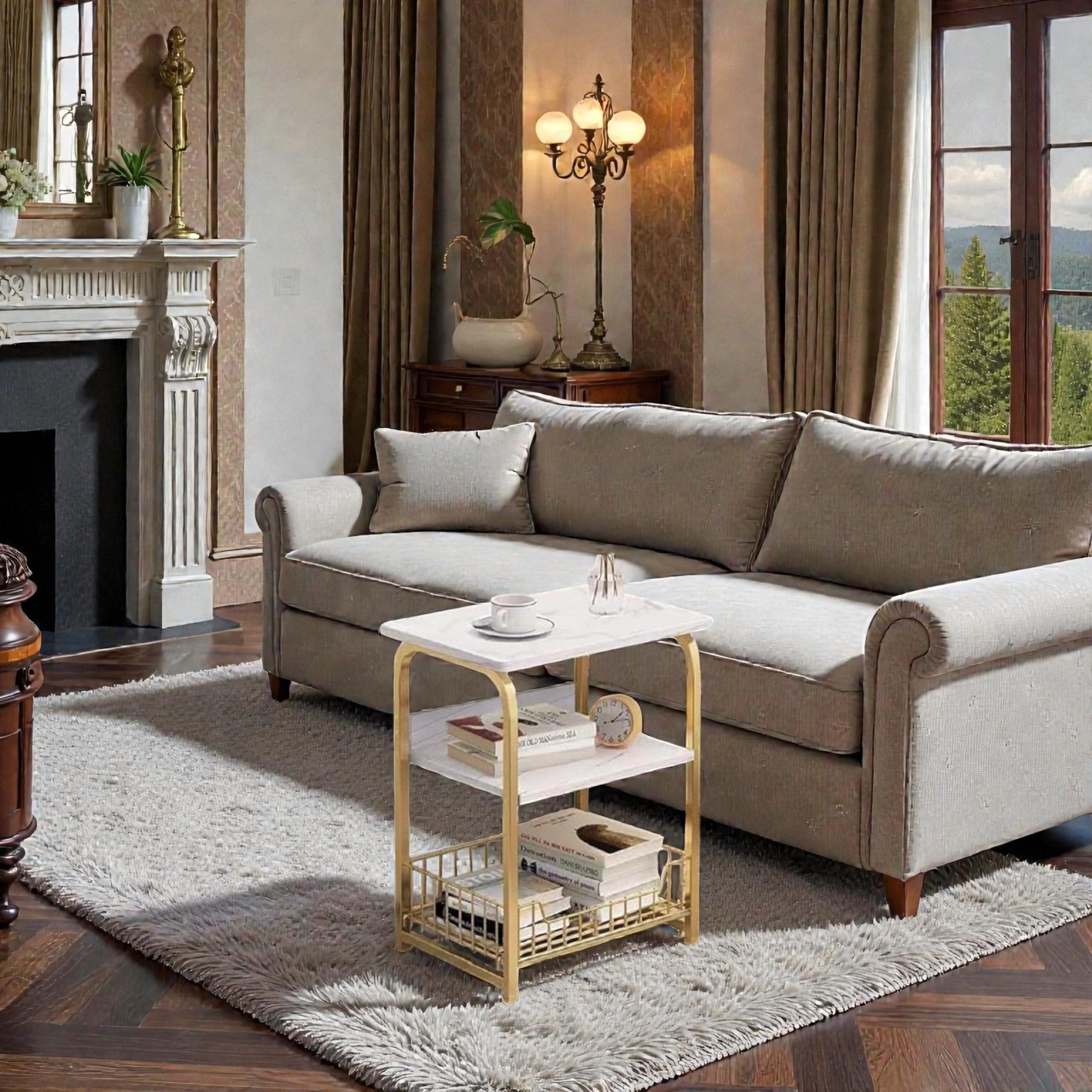 Metalkart Special The Gilded Book Nook 3-Shelf Organizer