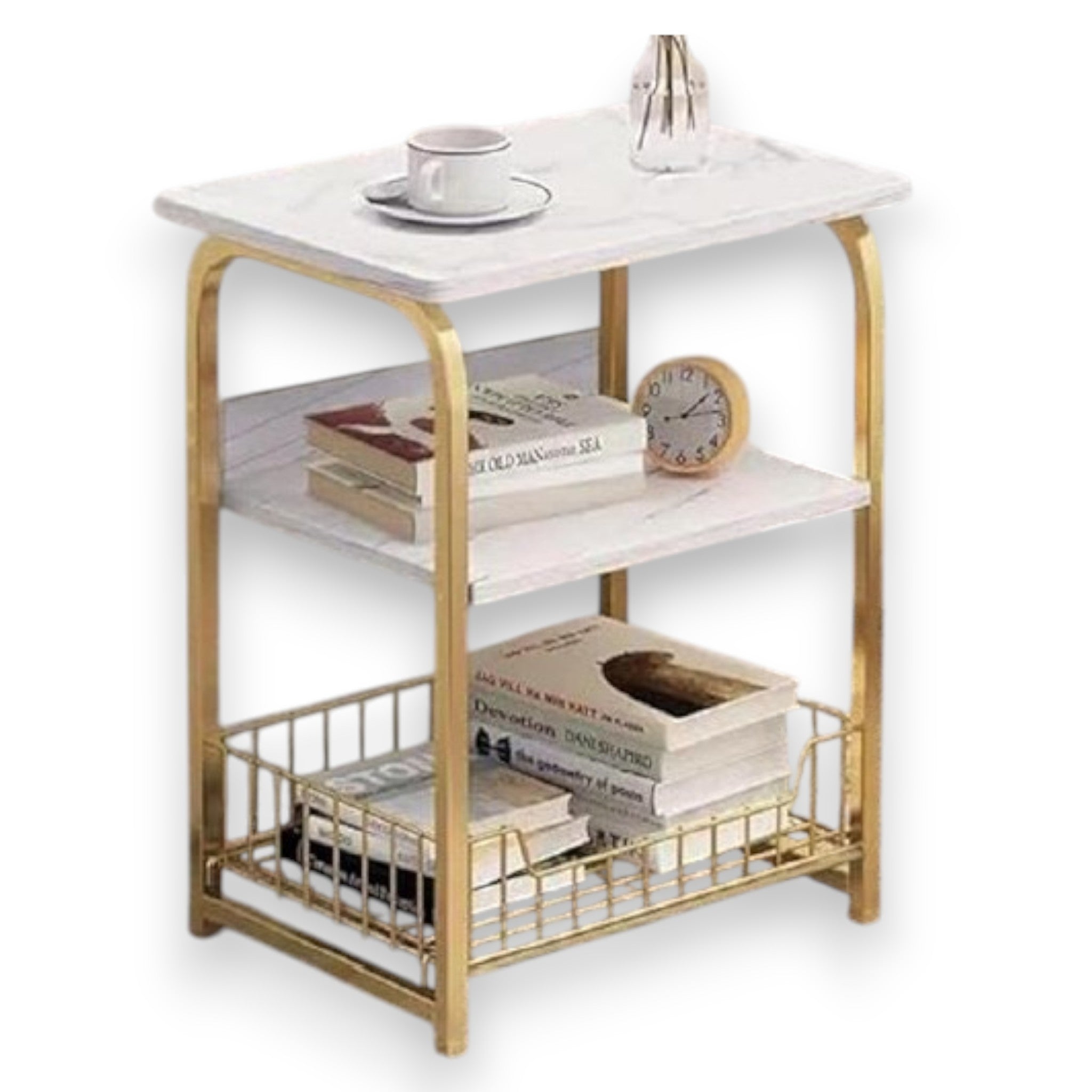 Metalkart Special The Gilded Book Nook 3-Shelf Organizer