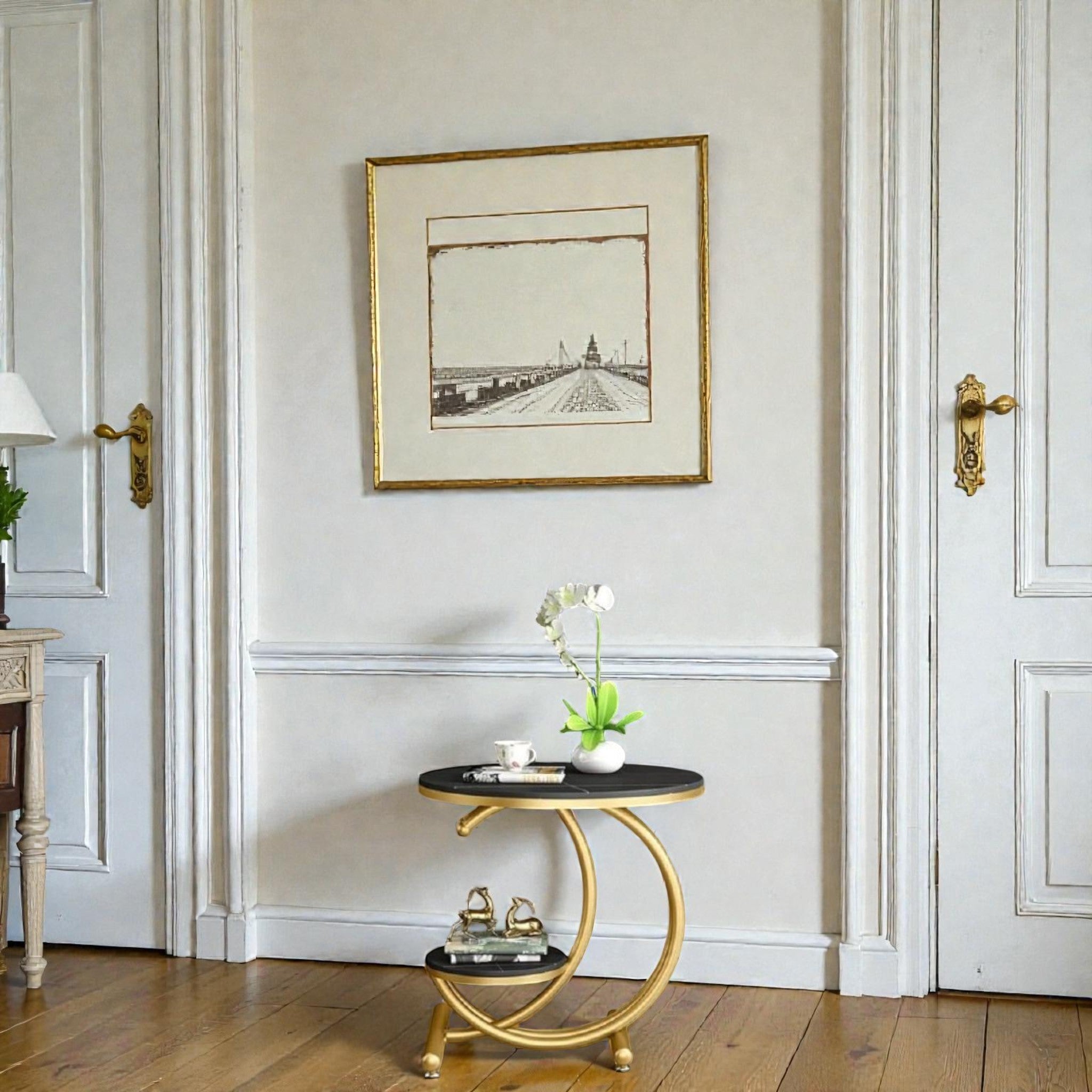 Metalkart Special Matte Midnight 2-Shelf Tray Table