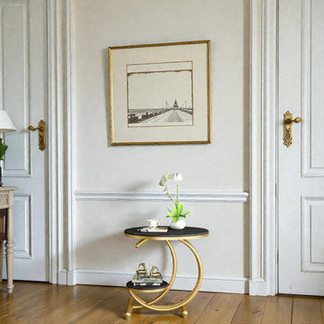 Metalkart Special Matte Midnight 2-Shelf Tray Table