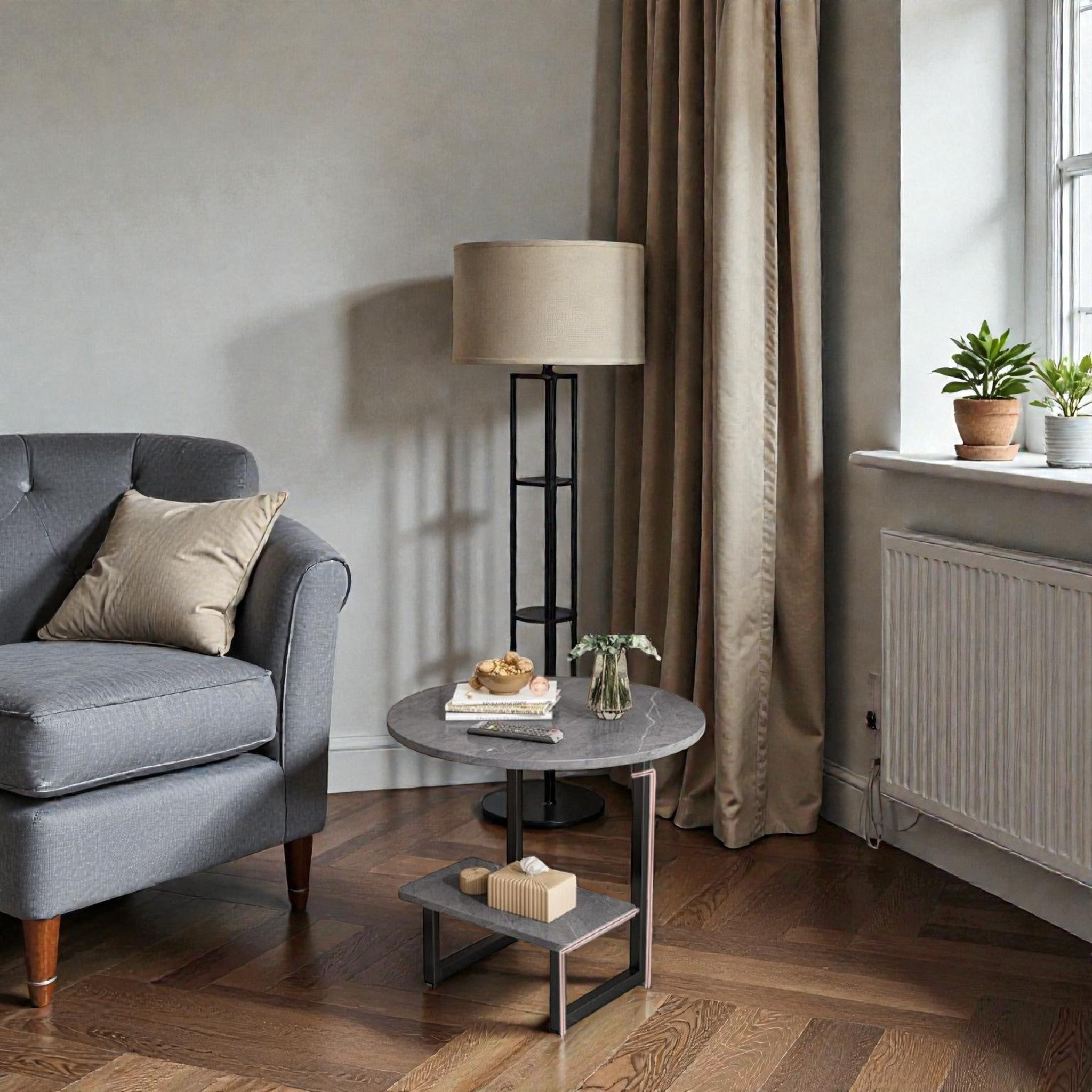 Metalkart Special The Aurora Round/Square Coffee Nook Table