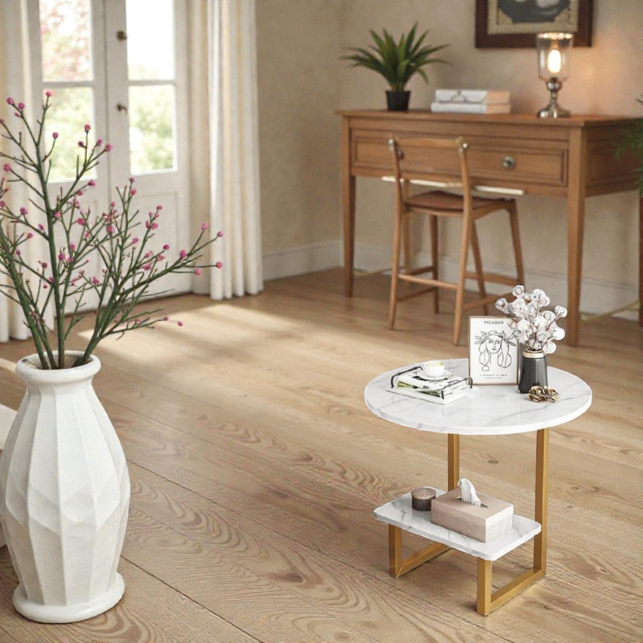 Metalkart Special The Aurora Round/Square Coffee Nook Table