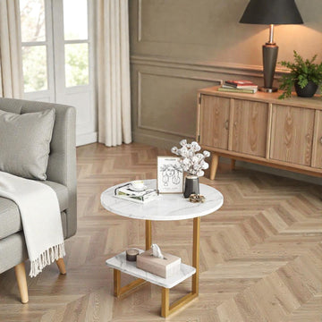 Metalkart Special The Aurora Round/Square Coffee Nook Table