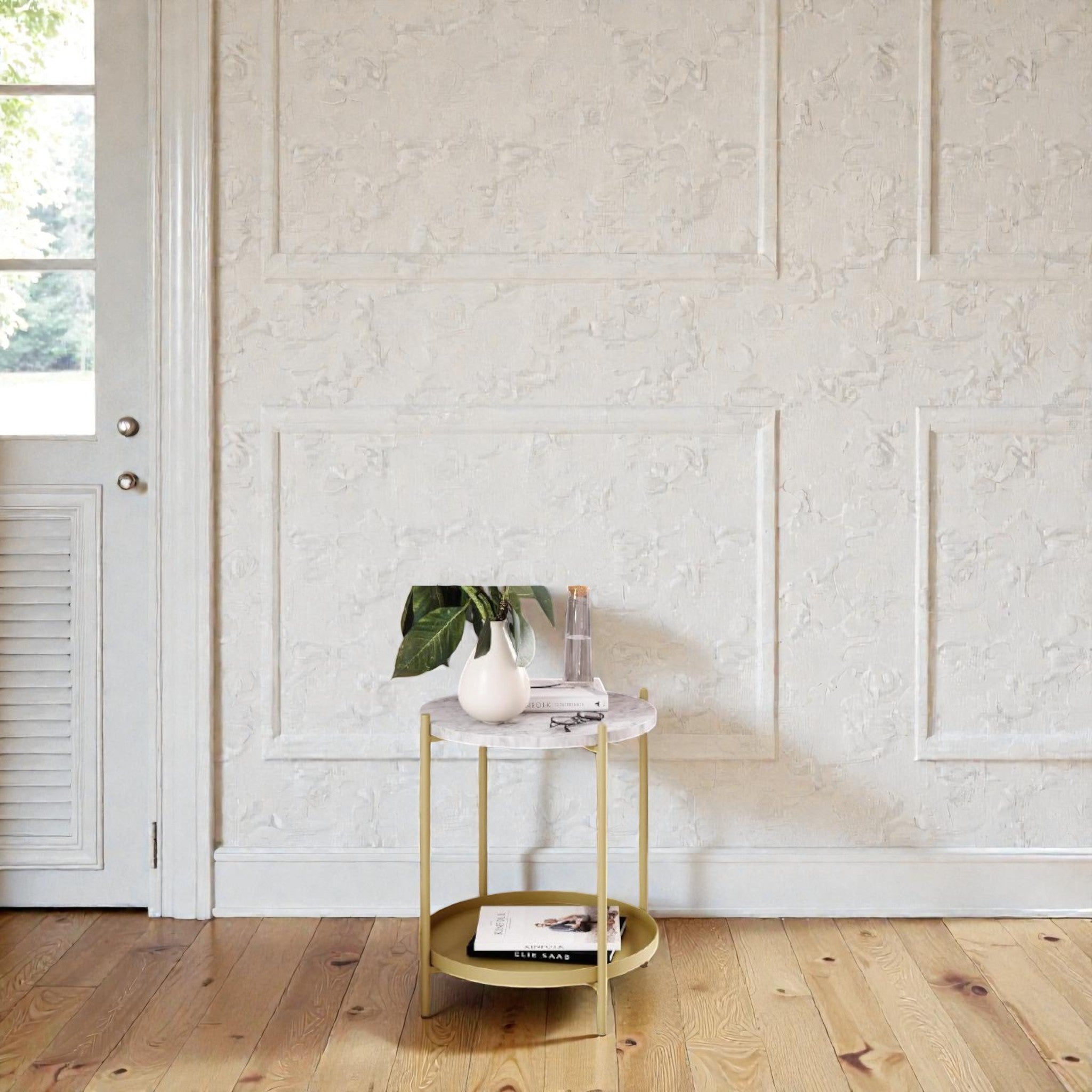 Metalkart Special The Brass Halo Tray-Shelf Table