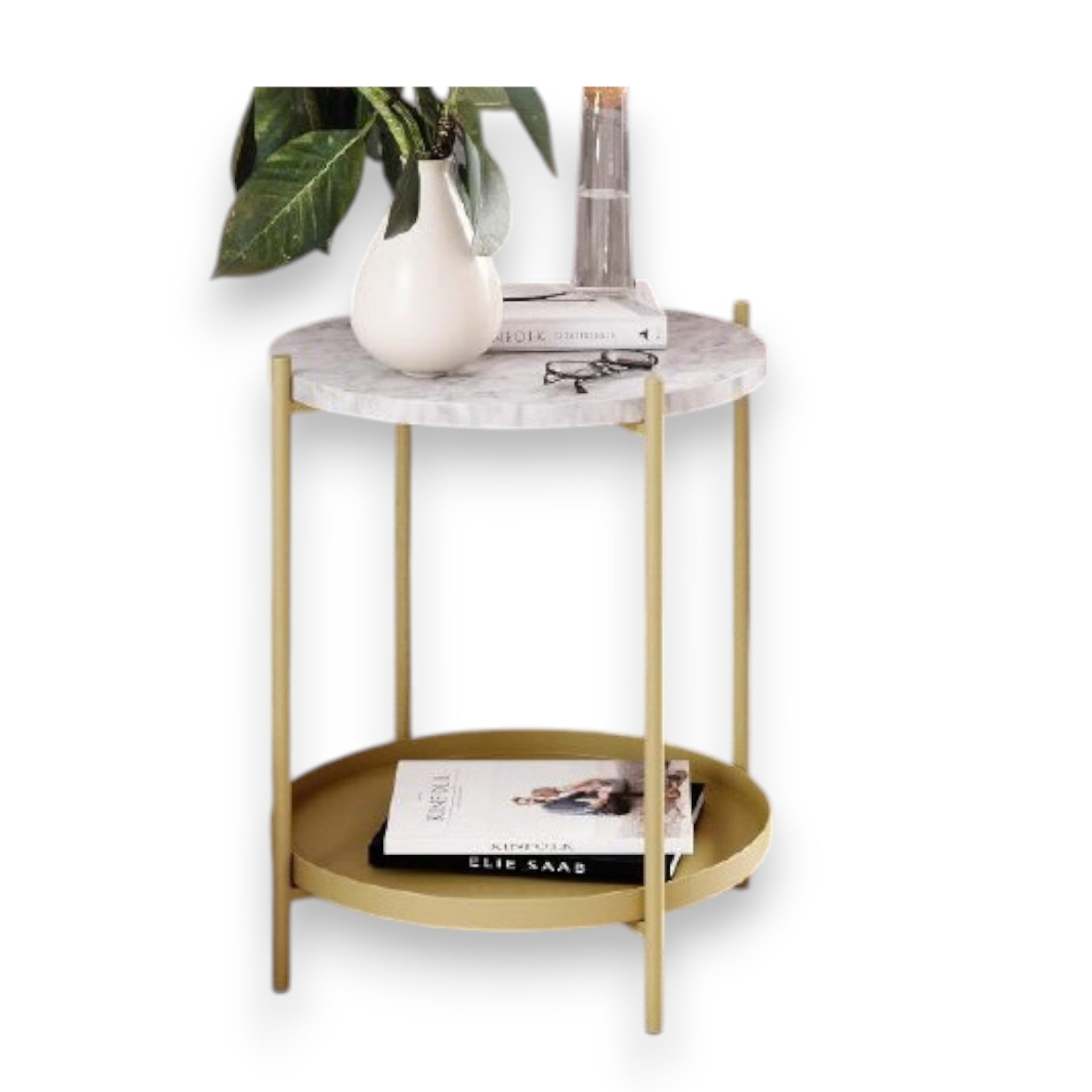 Metalkart Special The Brass Halo Tray-Shelf Table