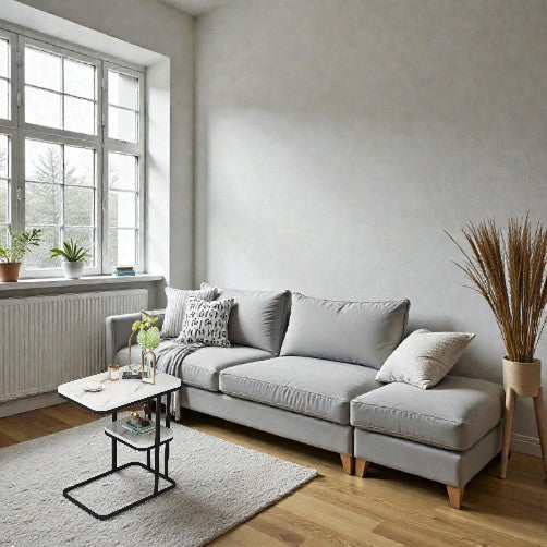 Metalkart Special The Modern Marble-Top Laptop C-Table