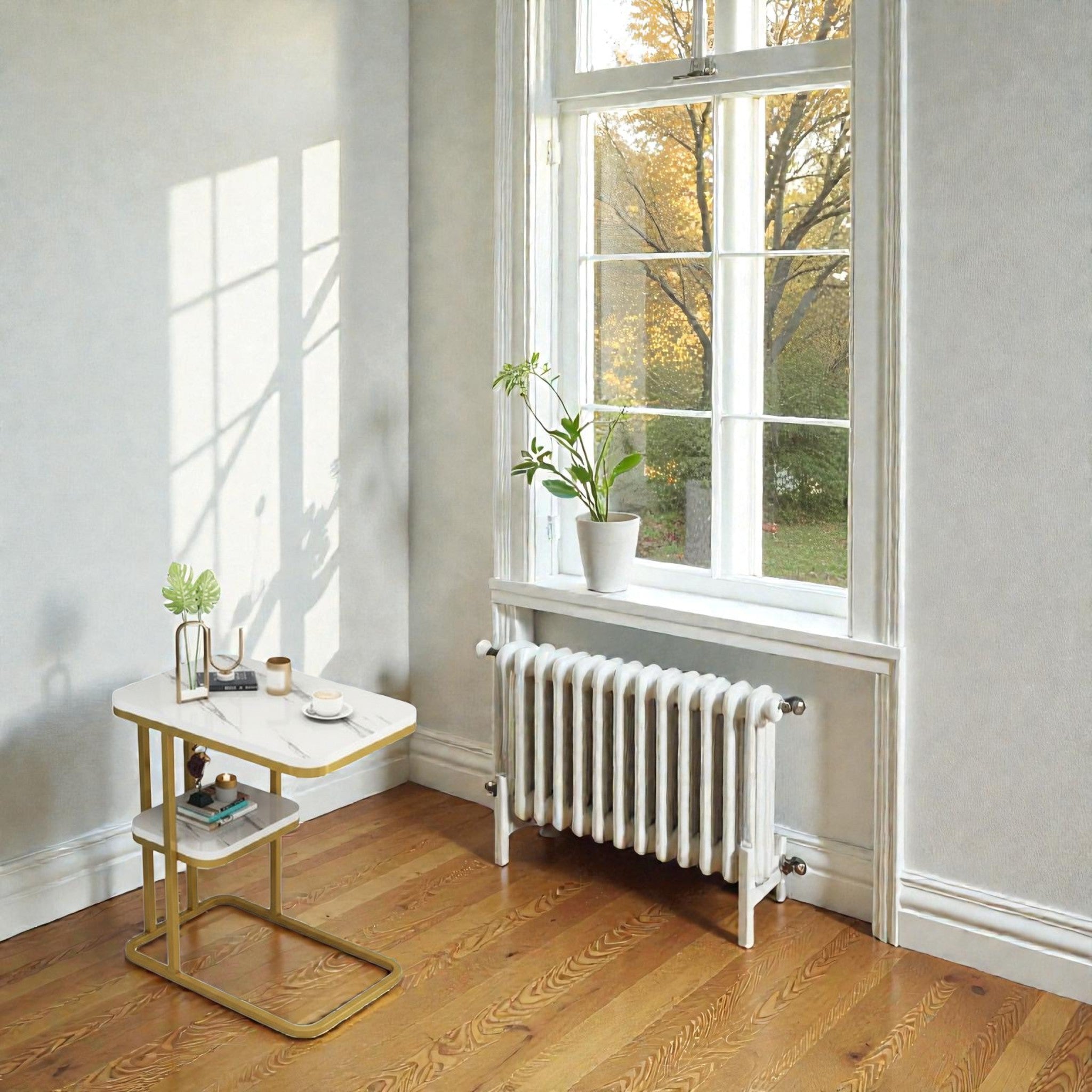 Metalkart Special The Modern Marble-Top Laptop C-Table