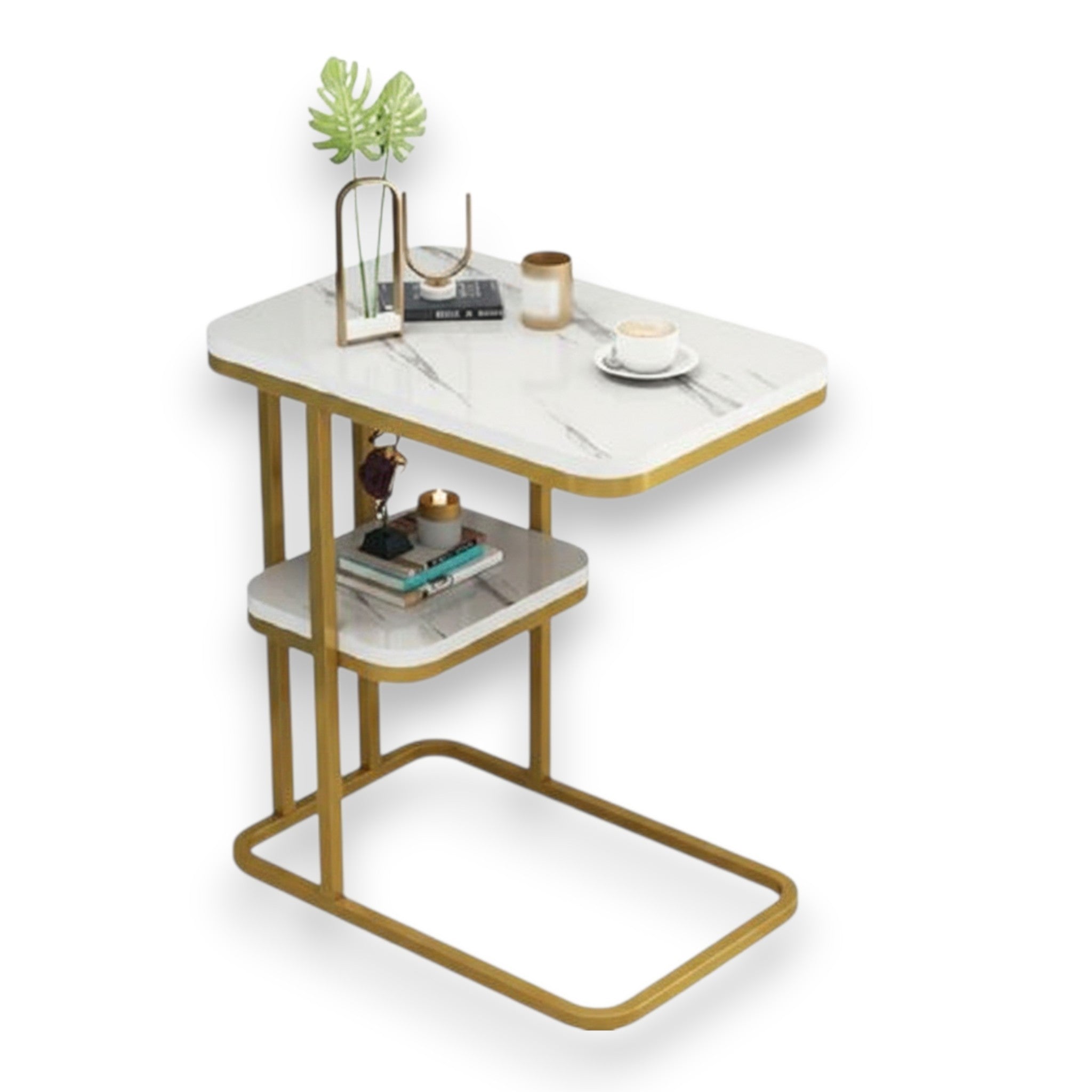 Metalkart Special The Modern Marble-Top Laptop C-Table