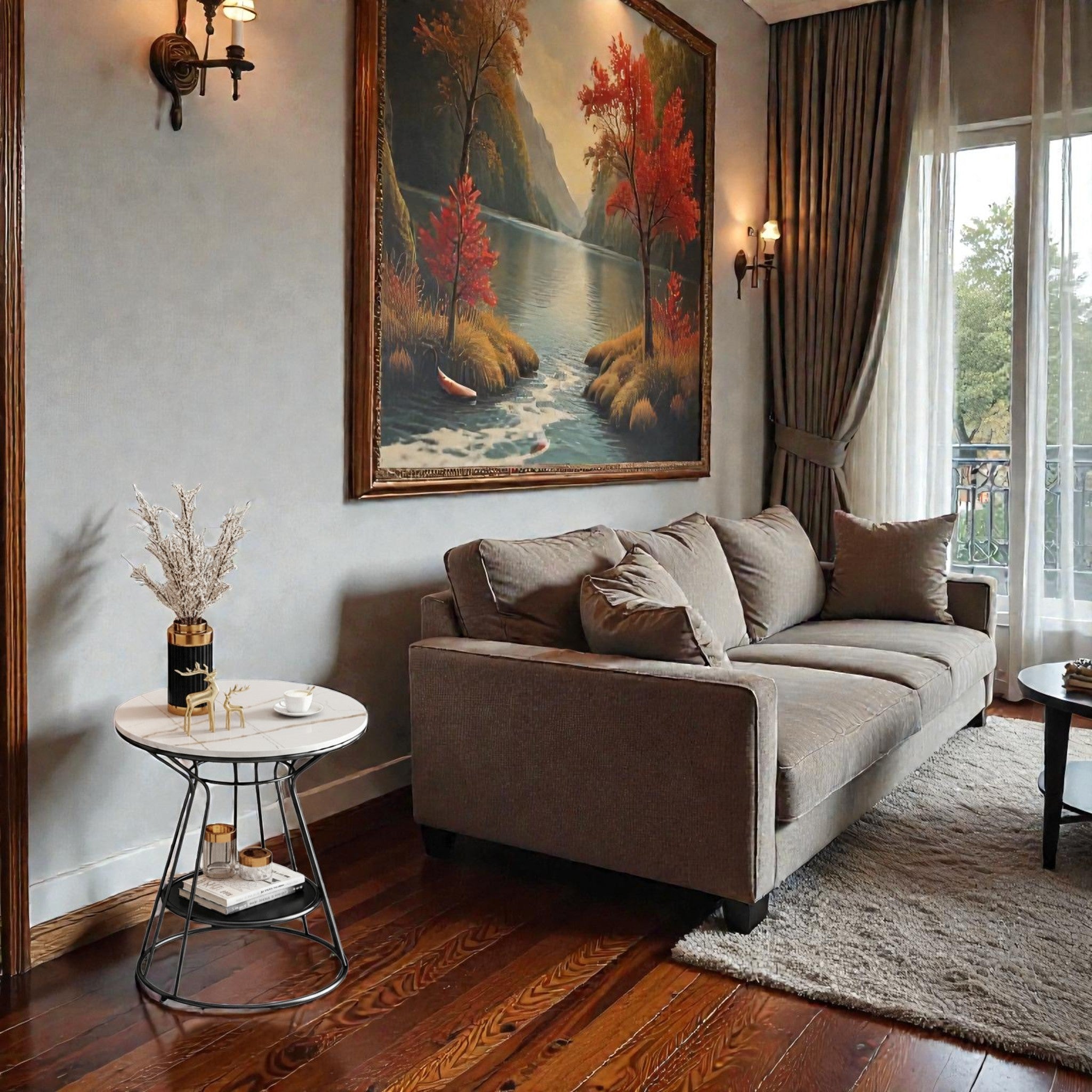 Metalkart Special The Meridian Caged Slate Nightstand