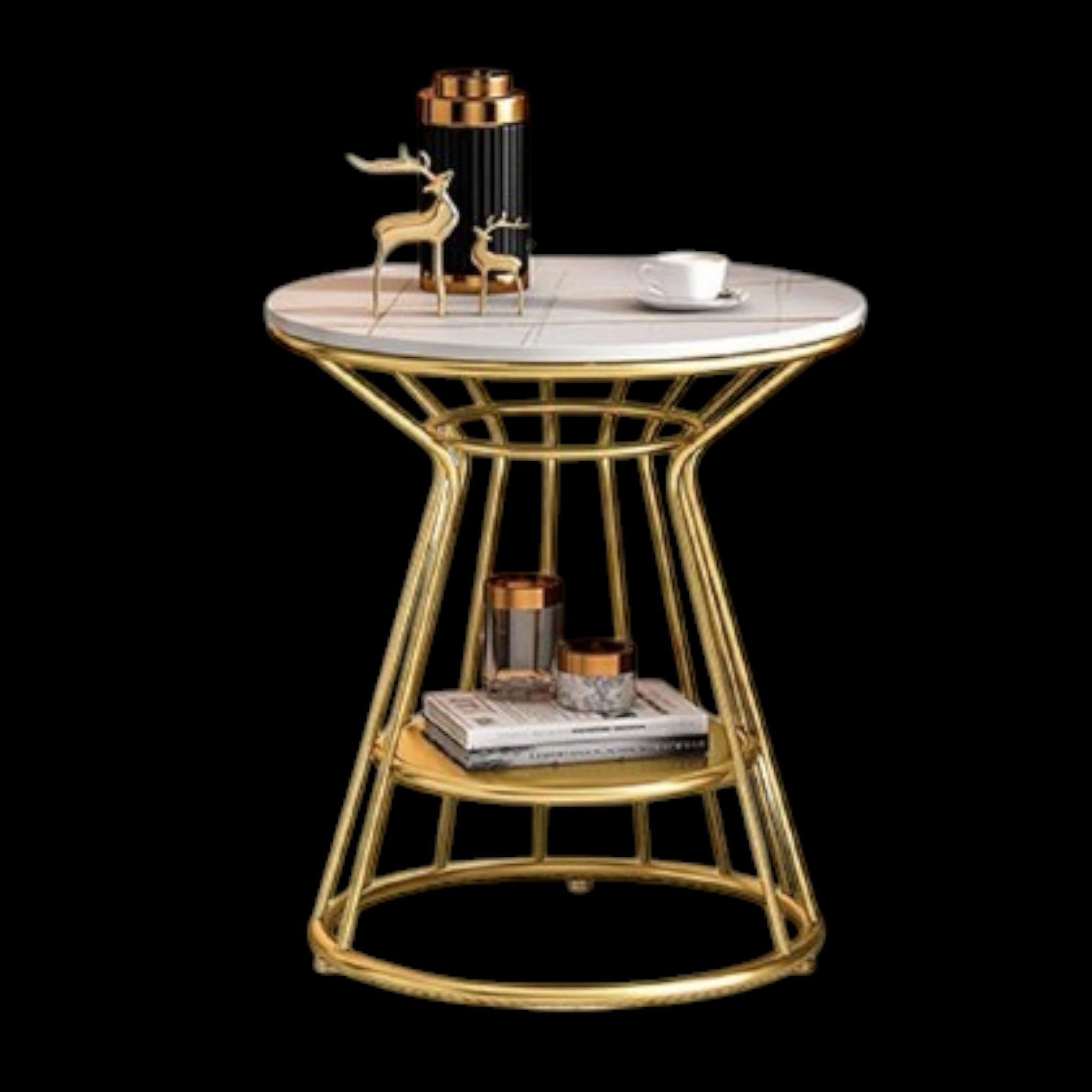 Metalkart Special The Meridian Caged Slate Nightstand