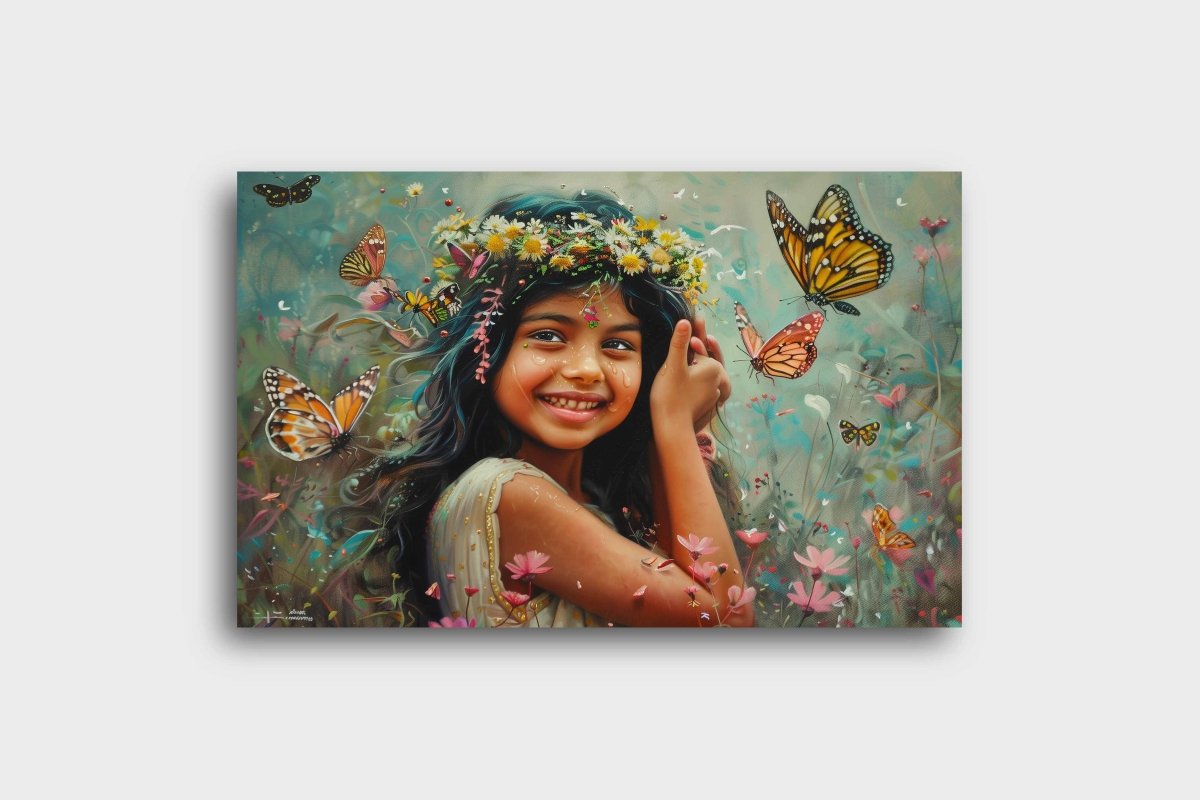 A Dance With Wings Canvas Wall Painting (36 x 24 Inches)