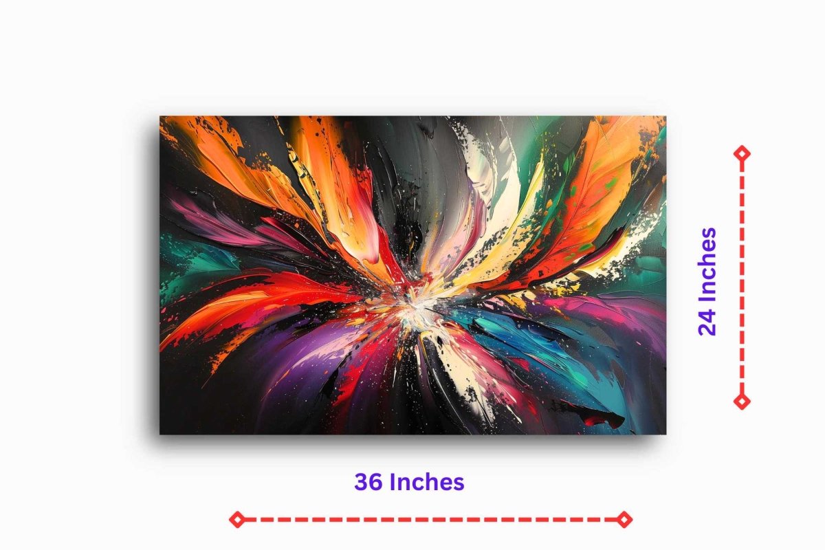 Abstract: Astral Coalescence Canvas Wall Painting (36 x 24 Inches)