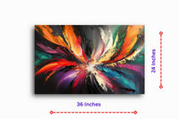 Thumbnail for Abstract: Astral Coalescence Canvas Wall Painting (36 x 24 Inches)