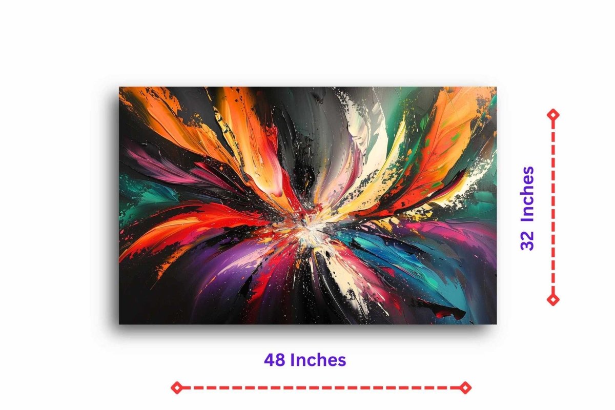 Abstract: Astral Coalescence Canvas Wall Painting (36 x 24 Inches)