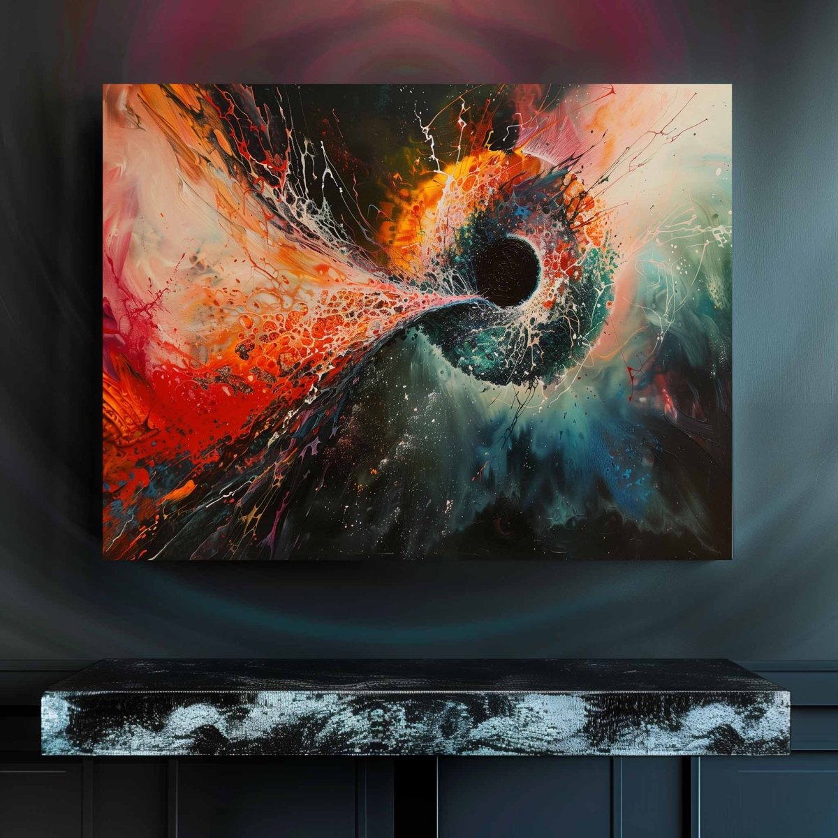 Abstract: Cosmic Maelstrom Canvas Wall Painting (36 x 24 Inches)