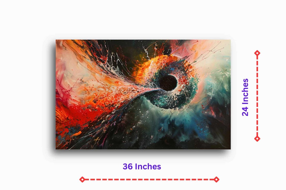 Abstract: Cosmic Maelstrom Canvas Wall Painting (36 x 24 Inches)