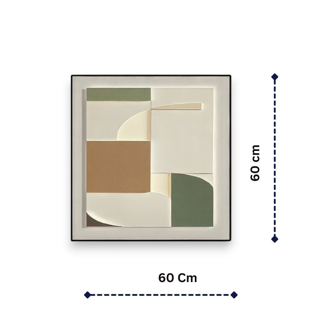 Abstract Textured Block Composition Wall Decor (60 x 60 CM)