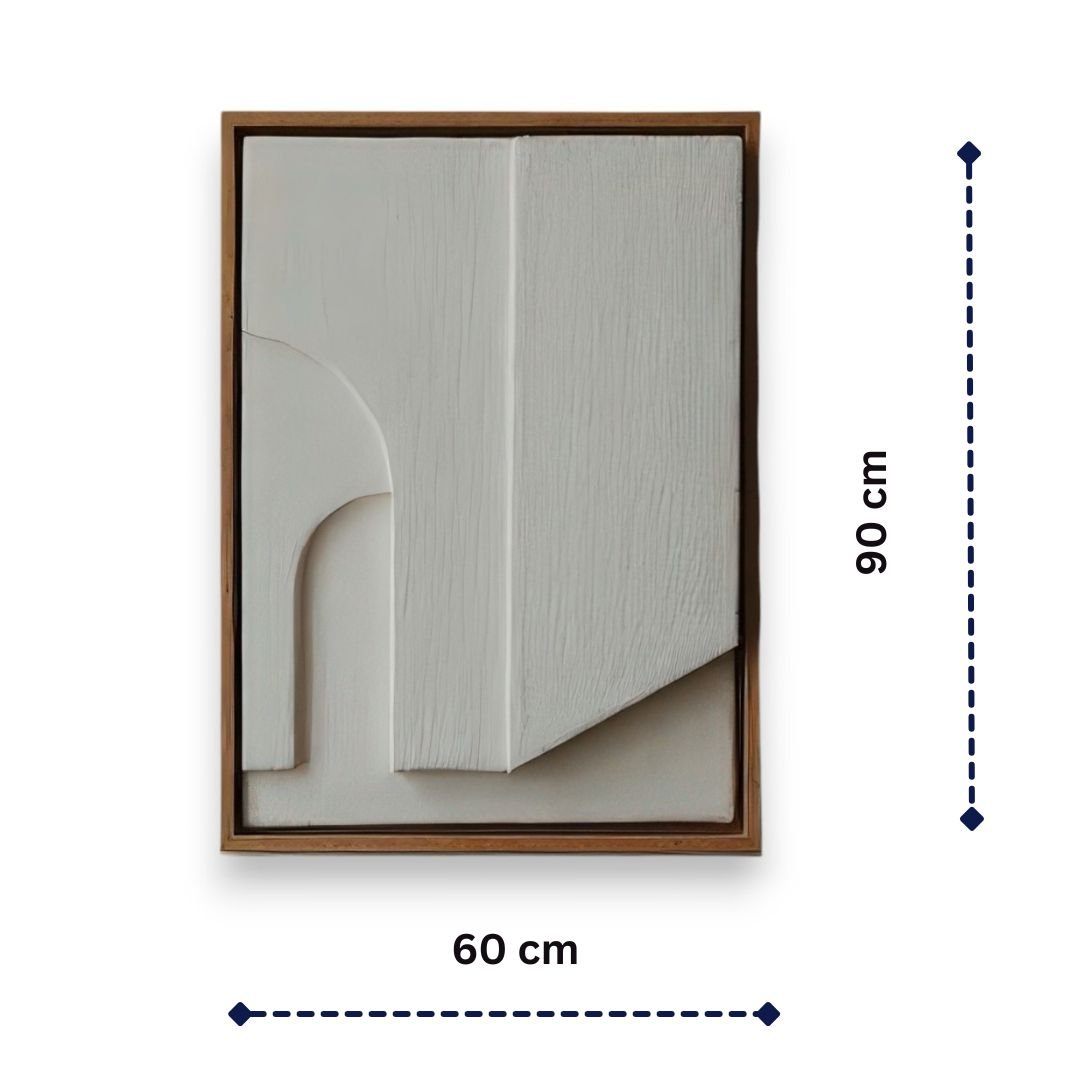 Abstract White Form Study Wall Decor (60 x 90 CM)