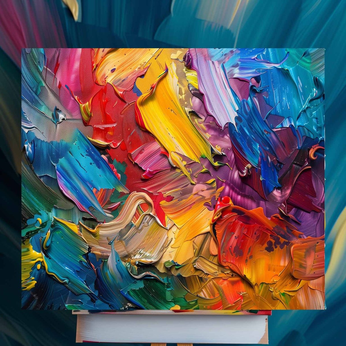 Abstract:The Artist’s Palette Canvas Wall Painting (36 x 24 Inches)