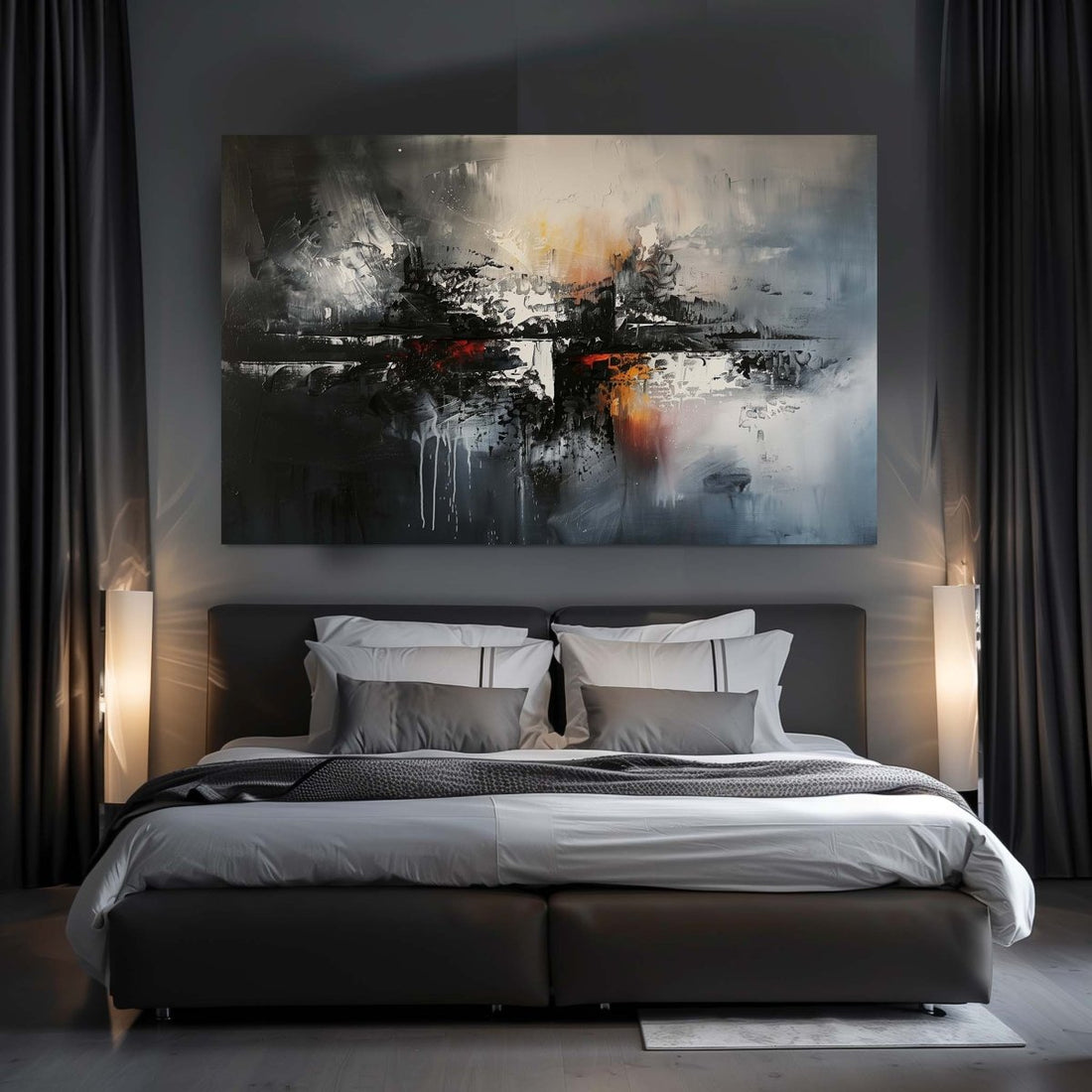 Abstract:The Light and Void Canvas Wall Painting (36 x24 Inches)