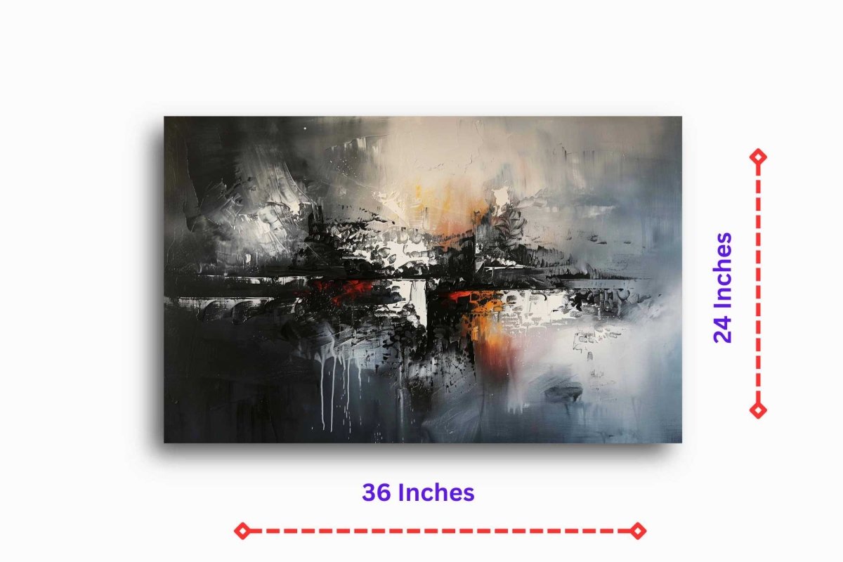 Abstract:The Light and Void Canvas Wall Painting (36 x24 Inches)