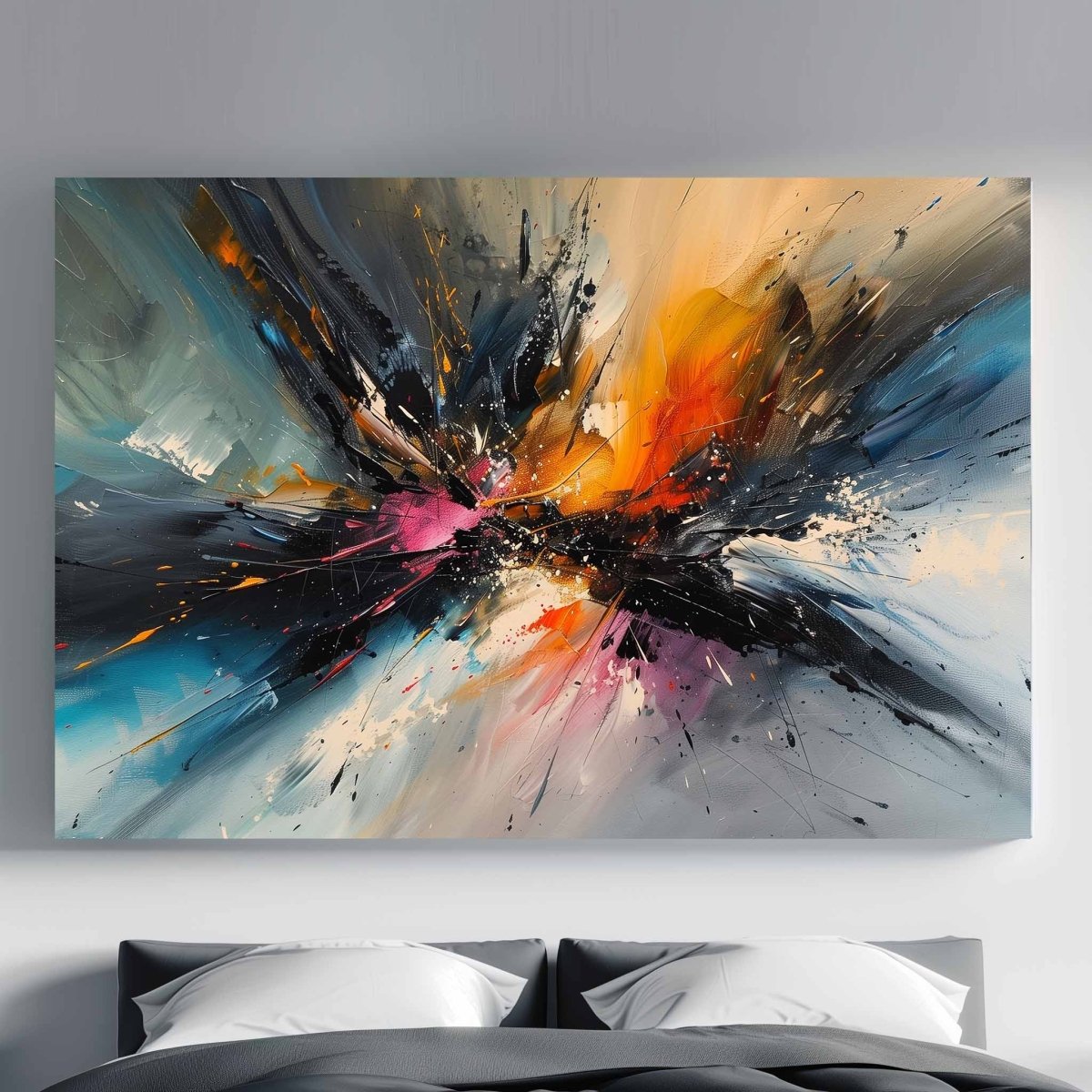 Abstract:The Night Bloom Canvas Wall Painting (36 x 24 Inches)