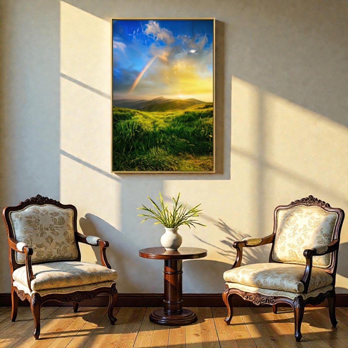 After the Storm: Radiant Rainbow Mountain Canvas