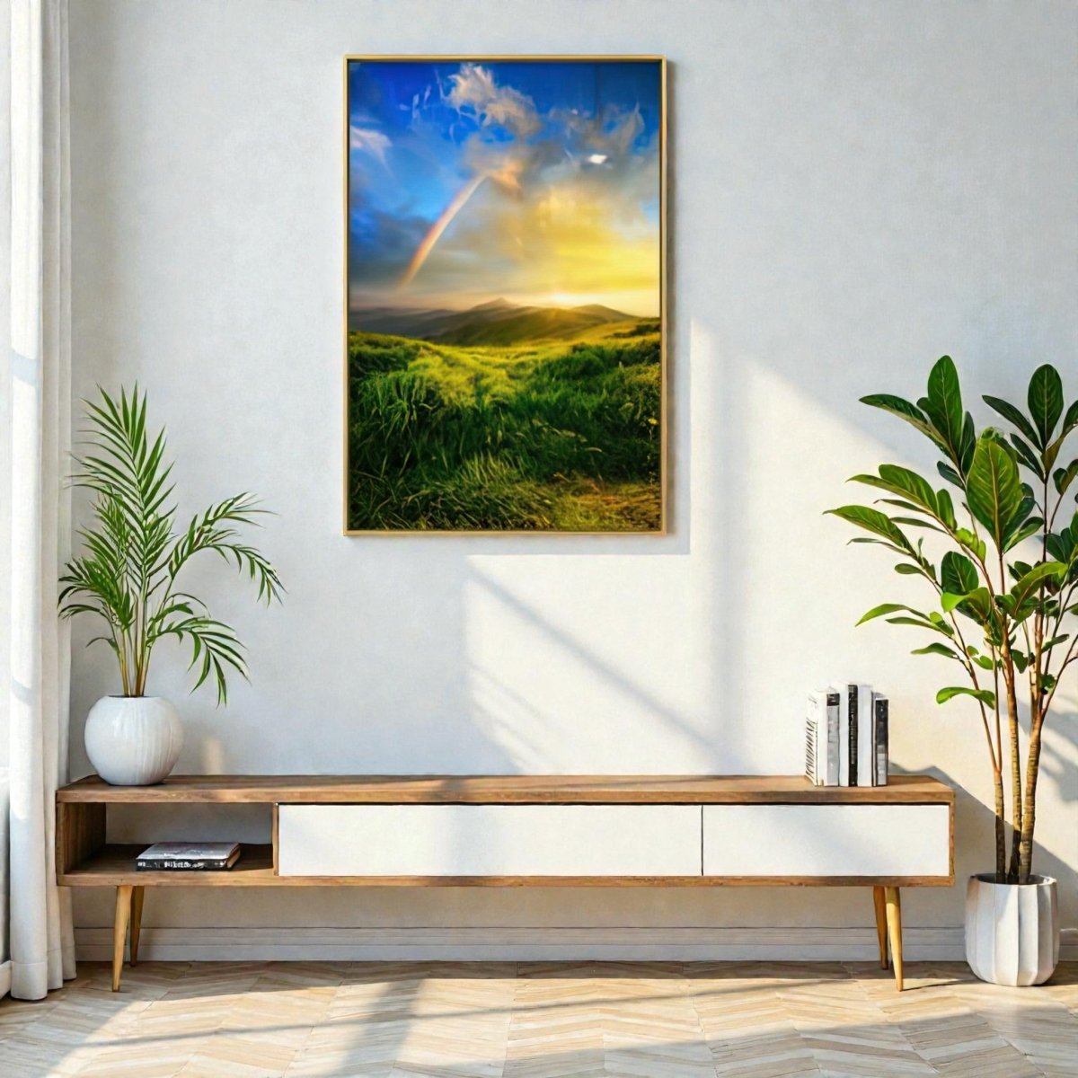 After the Storm: Radiant Rainbow Mountain Canvas