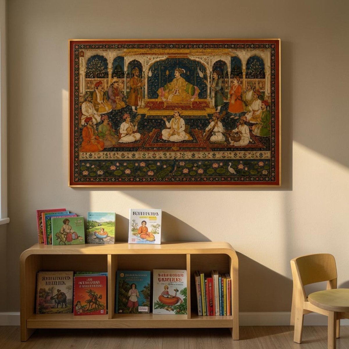 Akbar: The Court of Sangeet Samrat Tansen (36 x 24 Inches)