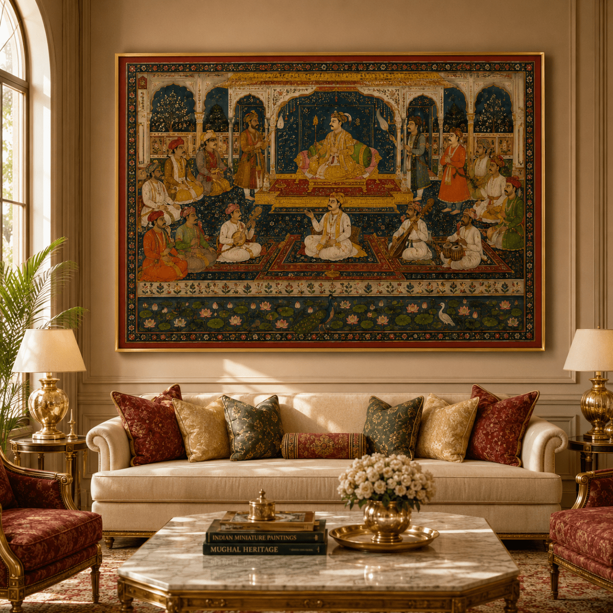 Akbar: The Court of Sangeet Samrat Tansen (36 x 24 Inches)