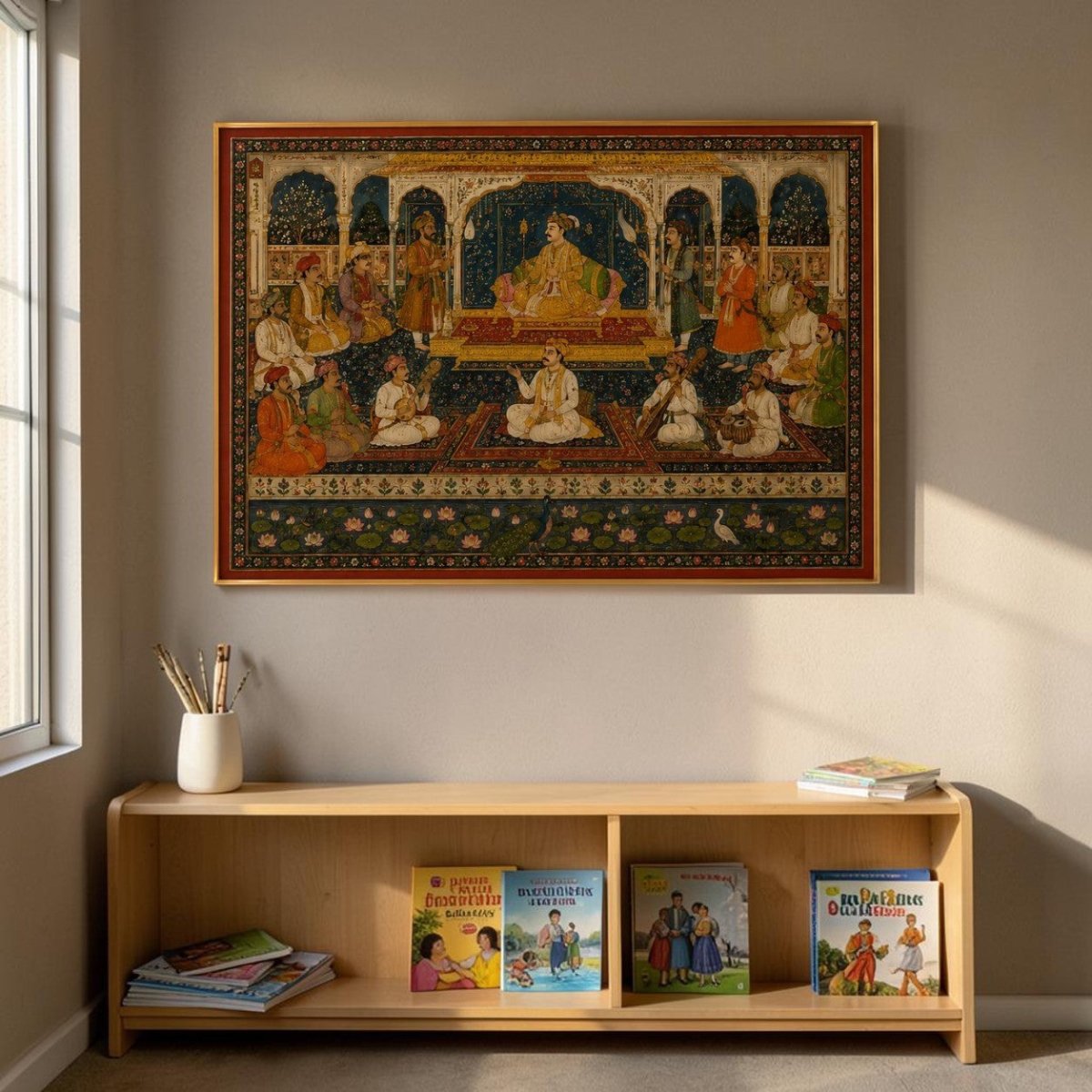 Akbar: The Court of Sangeet Samrat Tansen (36 x 24 Inches)