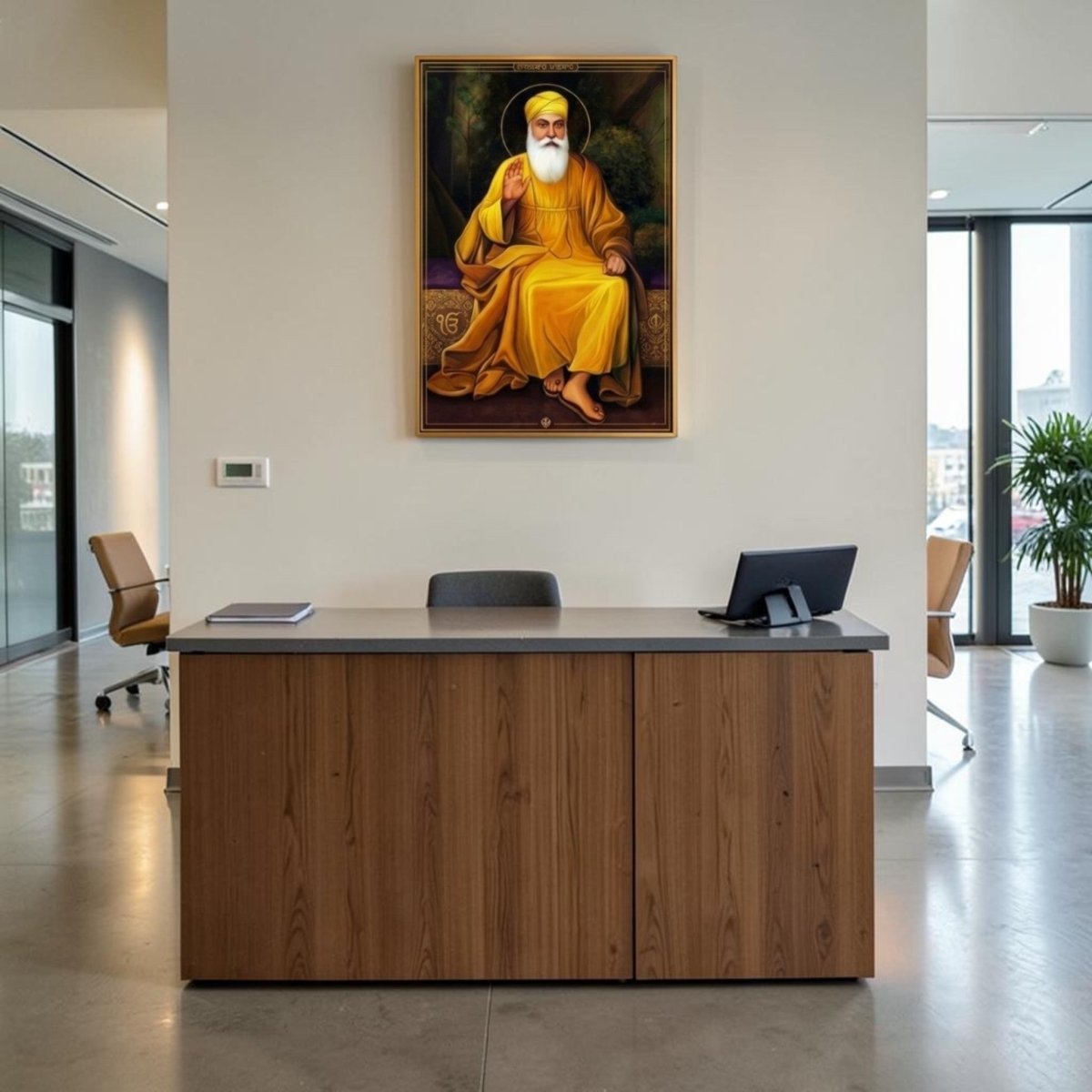 Anand Karaj Decor: Eternal Peace Guru Nanak Sketch (24 x 36 Inches)