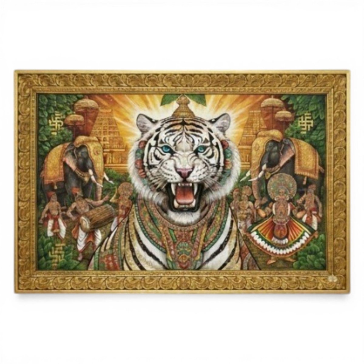 Ananta Puli: The Eternal Guardian of the Golden Kovil (36 x 24 Inches)