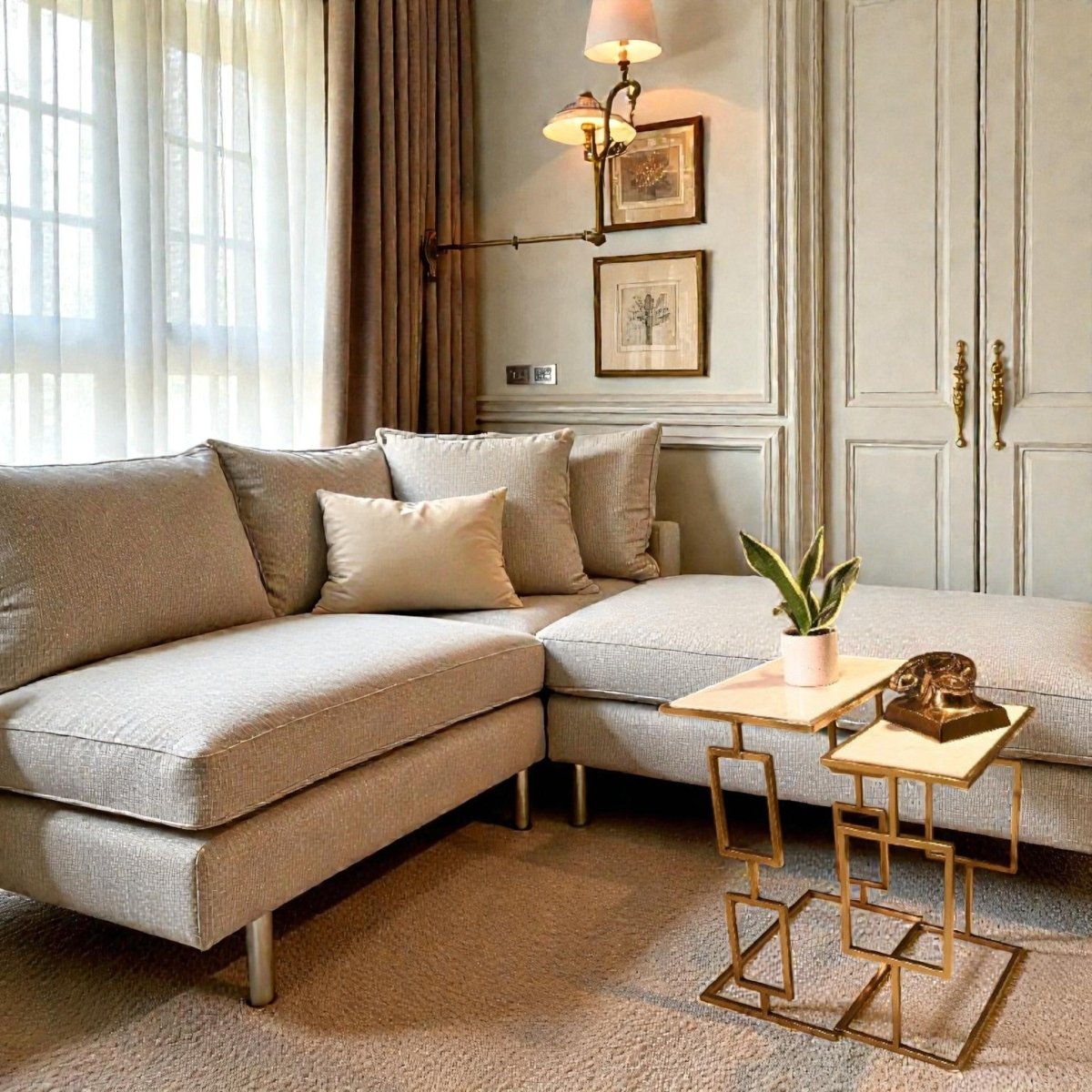 Apollo Faux Marble Nesting C - Table (set of 2)